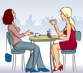 Chat at the cafe