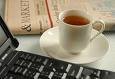 Tea, Writing, and Newspaper
